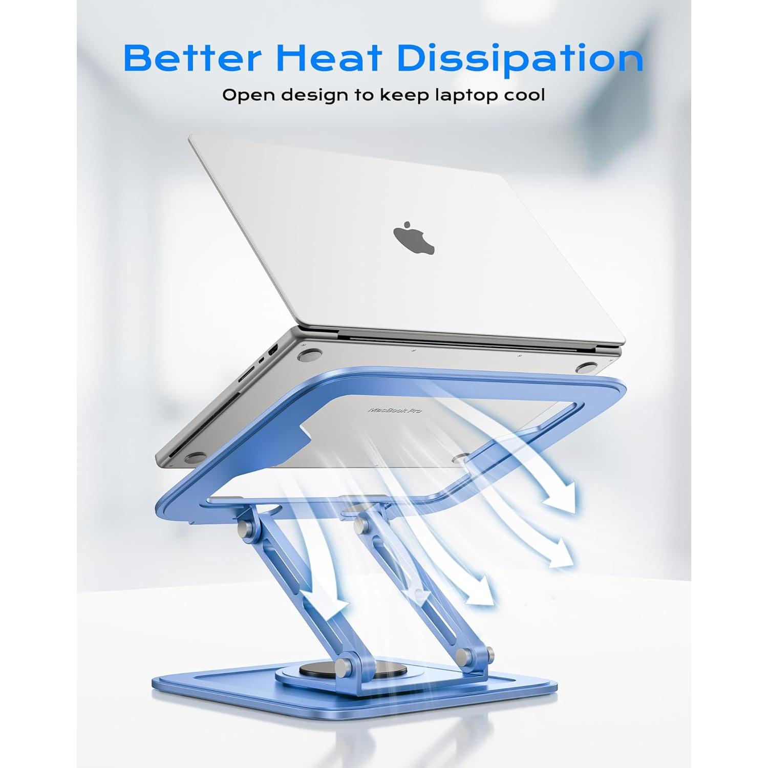 Soporte Ajustable para Laptop LOXP Ergonómico Plegable Azul