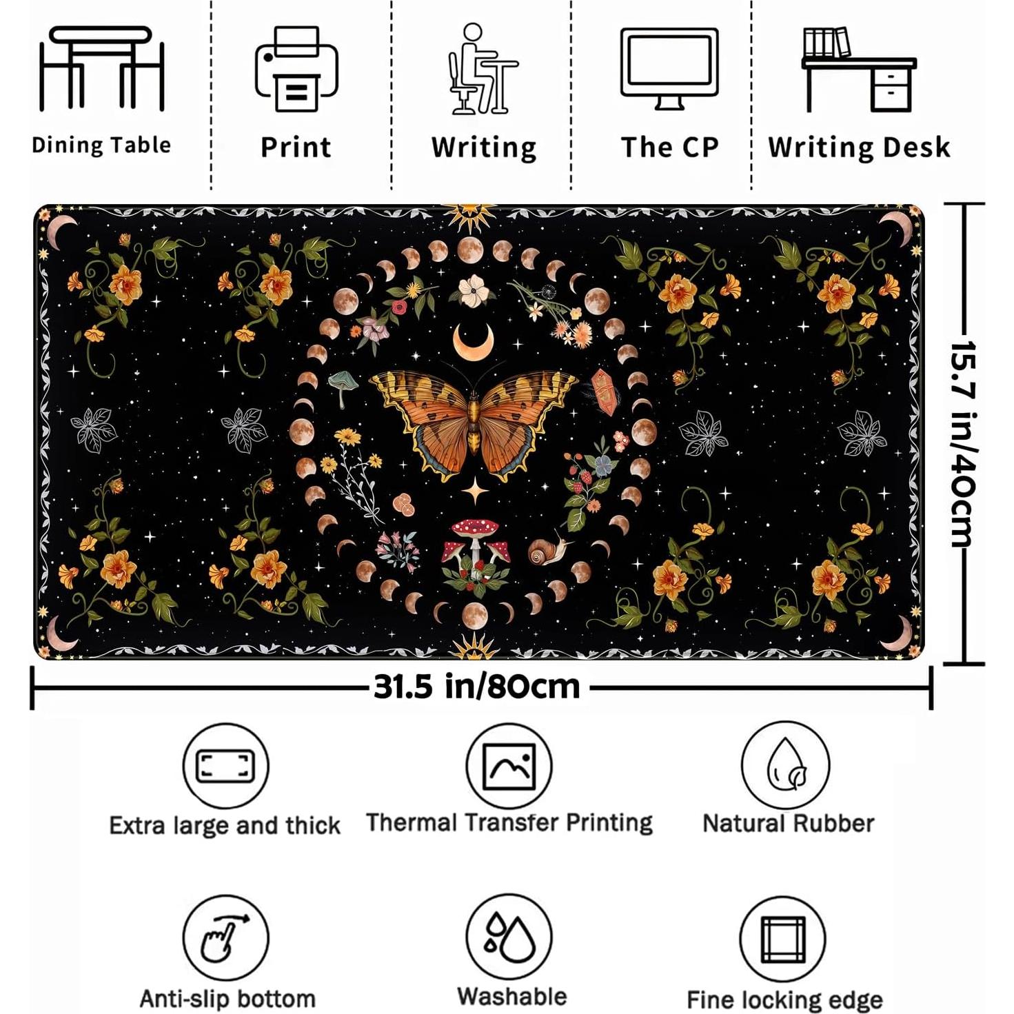 Alfombrilla de Escritorio Grande TENG DA QING 80x40 cm Antideslizante