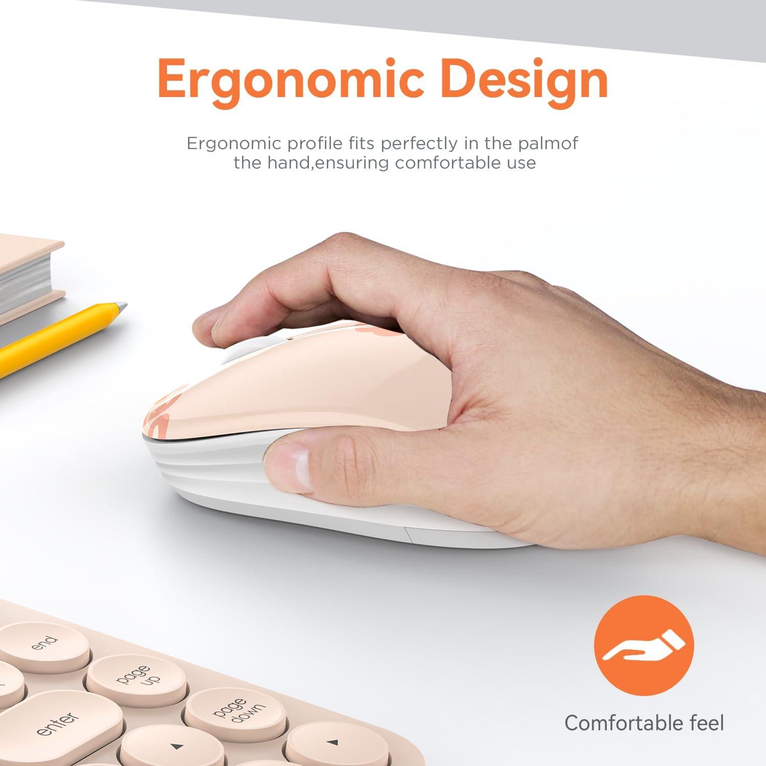 Ratón Inalámbrico FMOUSE M101 Kerry Bear, Silencioso, 2.4GHz