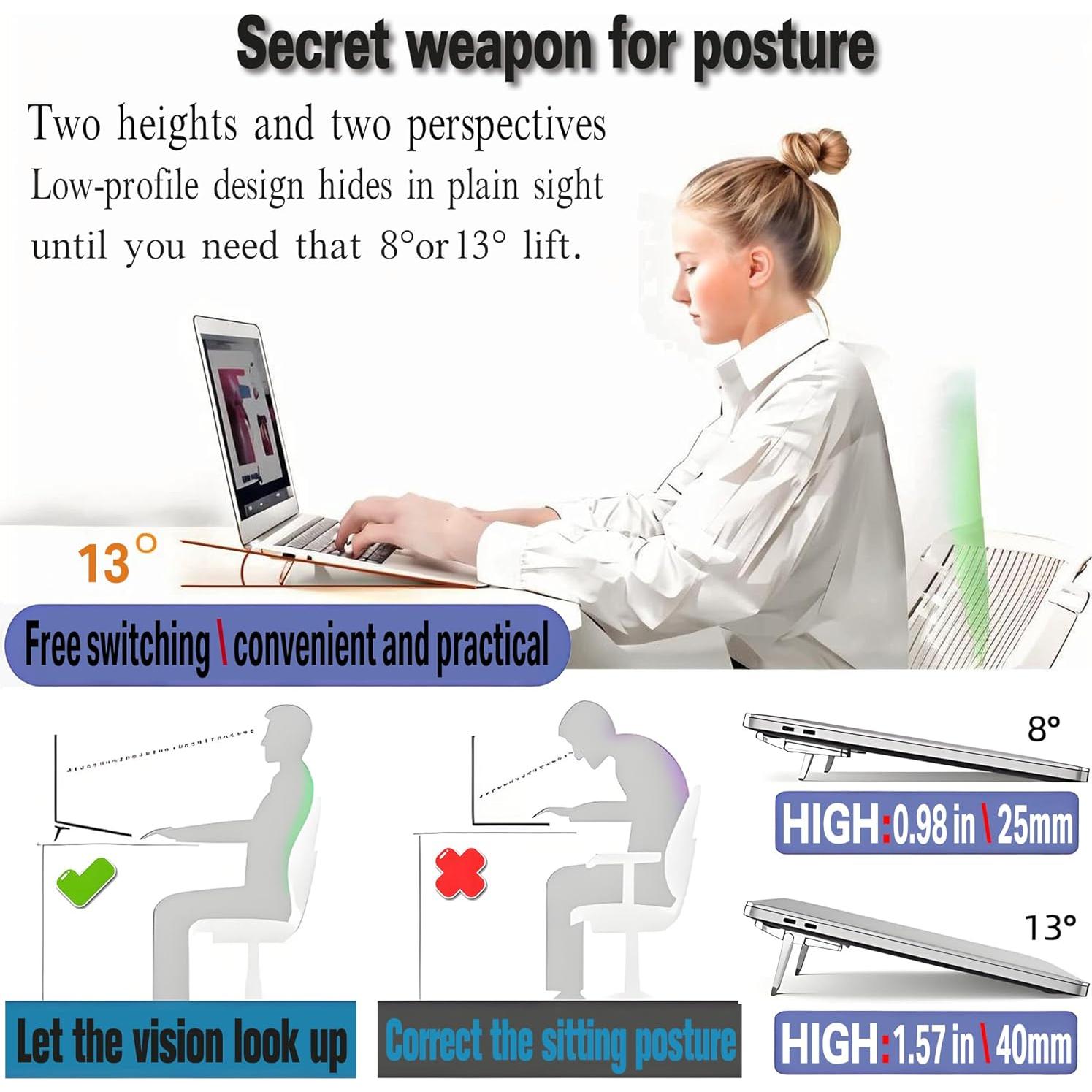 Soporte Ergonómico para Laptop AYXKJ Ajustable Negro