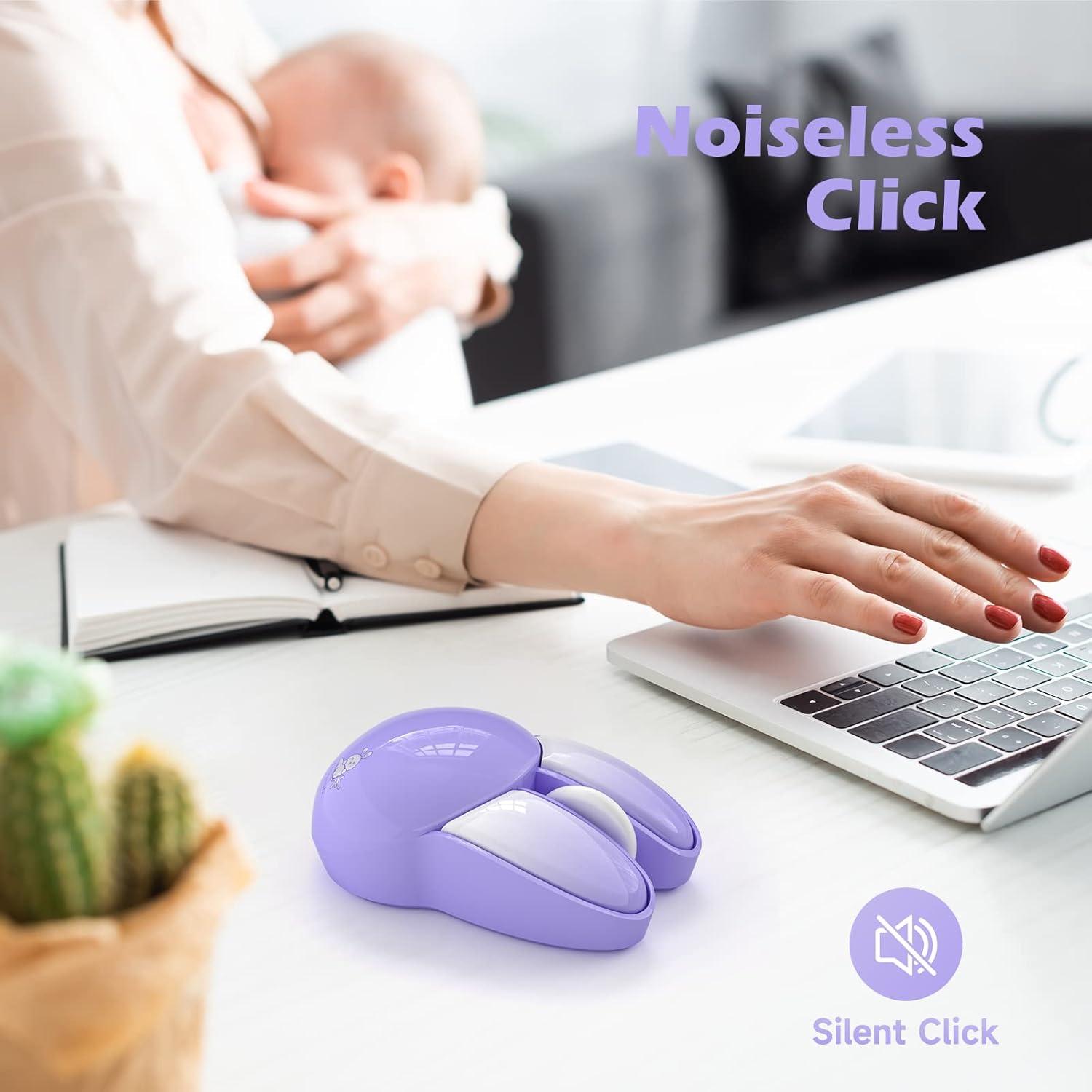 Ratón Inalámbrico Silencioso MOFII Púrpura 2.4 GHz USB