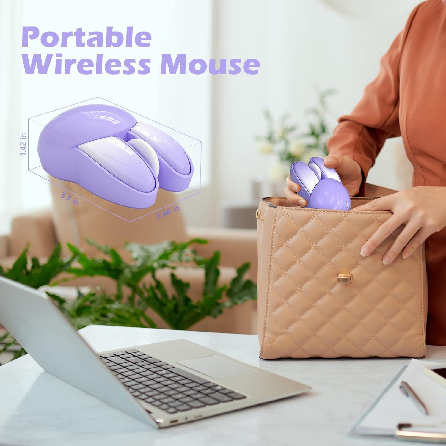 Ratón Inalámbrico Silencioso MOFII Púrpura 2.4 GHz USB