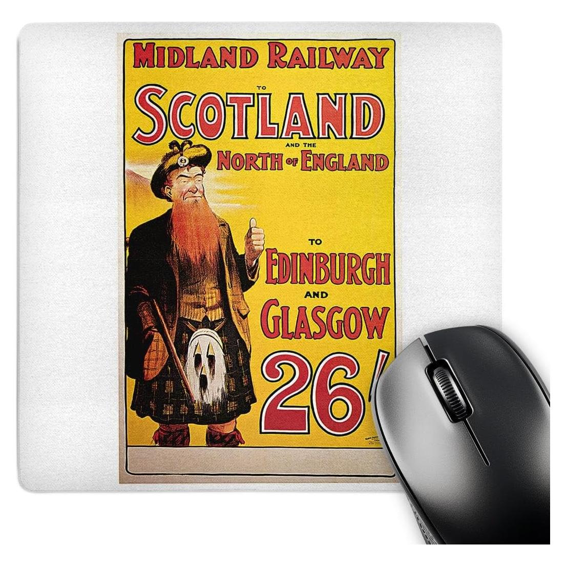 Alfombrilla de Ratón 3dRose Vintage Tren Escocia 20.32cm