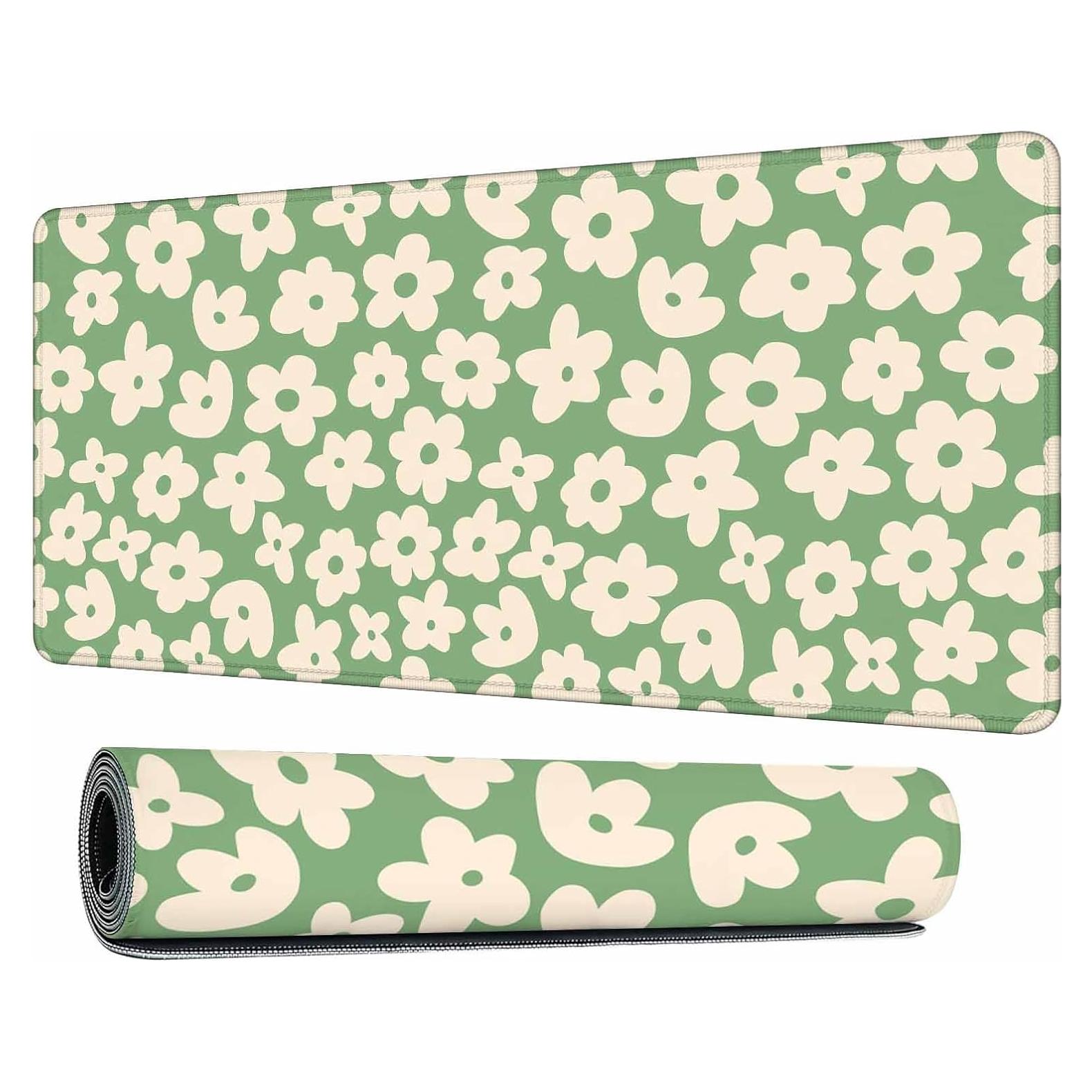 Alfombrilla de Ratón Grande Y YIHANGBEST Floral Vintage 90x40cm