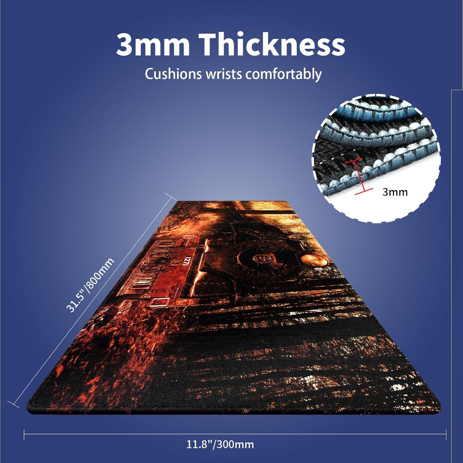 Alfombrilla de Juego y Oficina Wknoon XXL 80x30cm Antideslizante