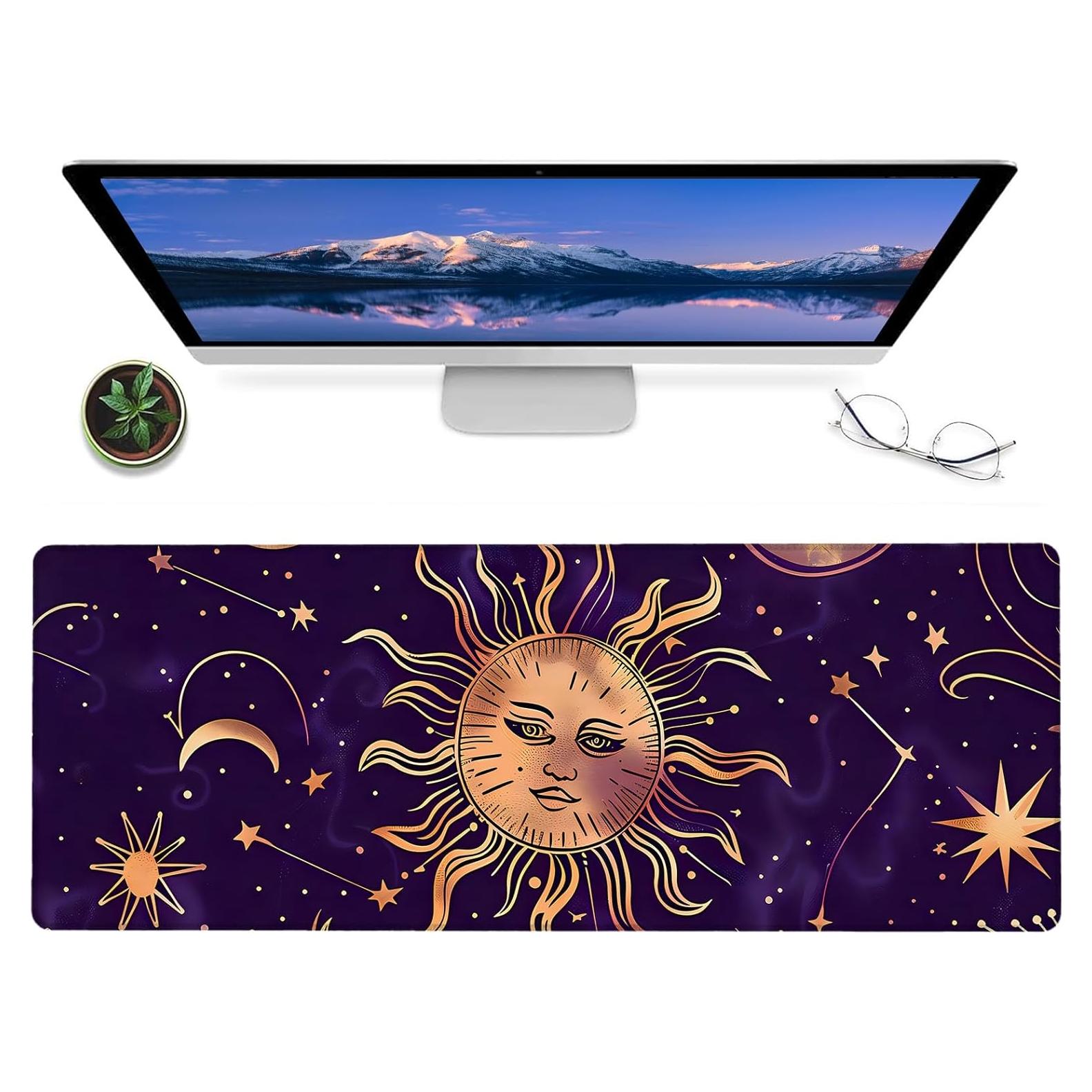 Alfombrilla de Ratón AINORI Sol y Luna 30.48x80.01cm Antideslizante