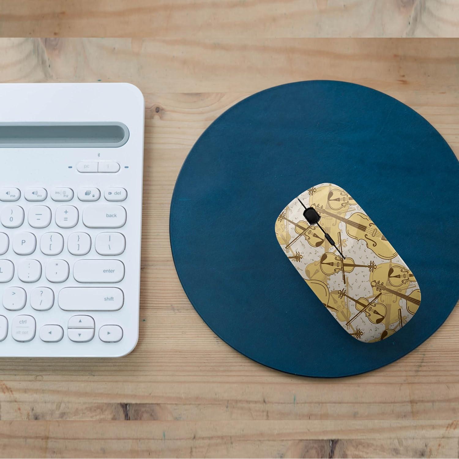 Ratón Inalámbrico Ergonómico Sanacci USB 2.4GHz Diseño Vintage