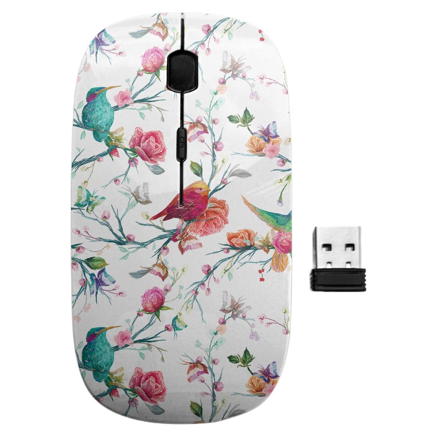 Ratón Inalámbrico Ergonómico Sanacci Patrón Mariposa