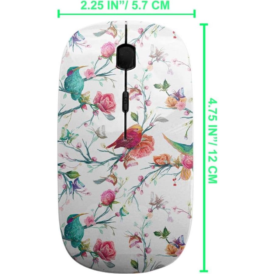 Ratón Inalámbrico Ergonómico Sanacci Patrón Mariposa