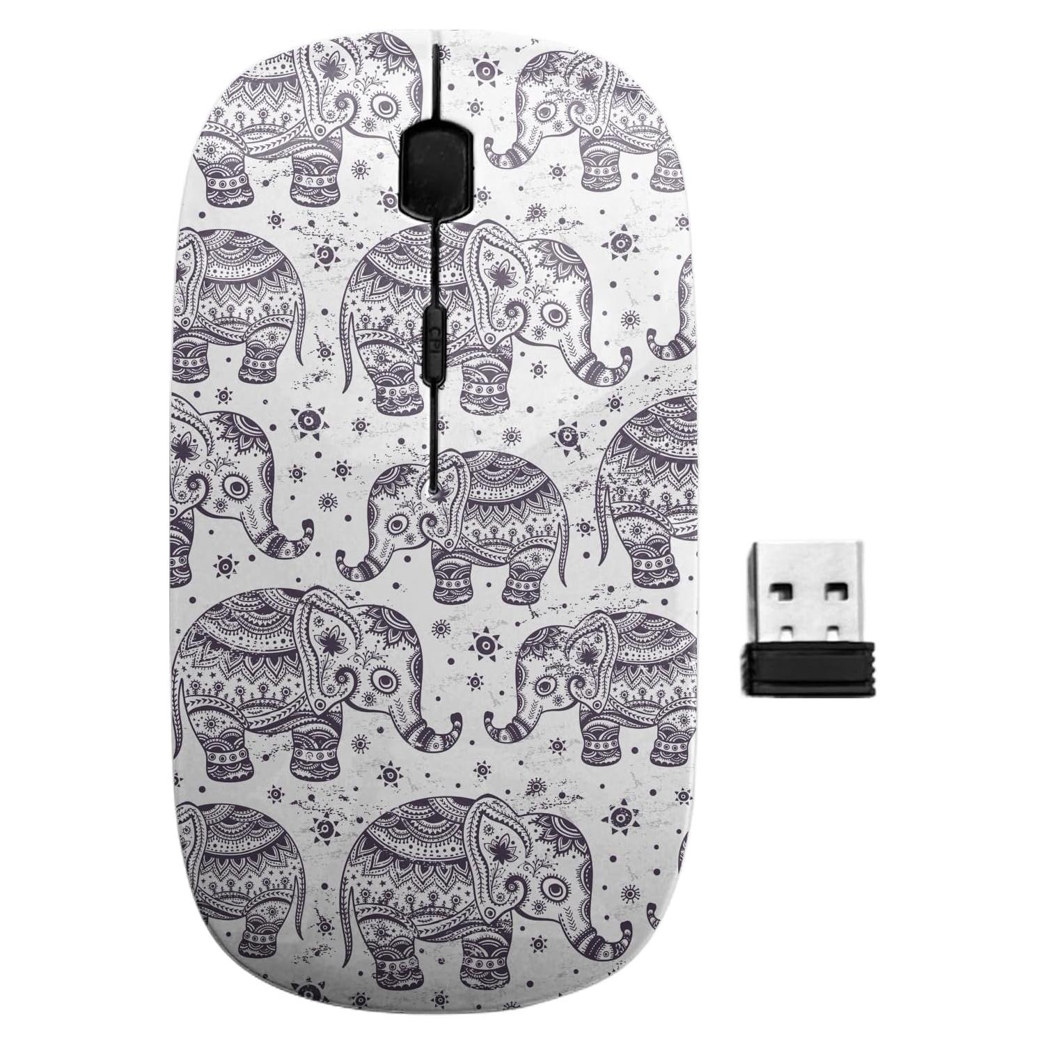 Ratón Inalámbrico Ergonómico Sanacci Vintage Loto Indio