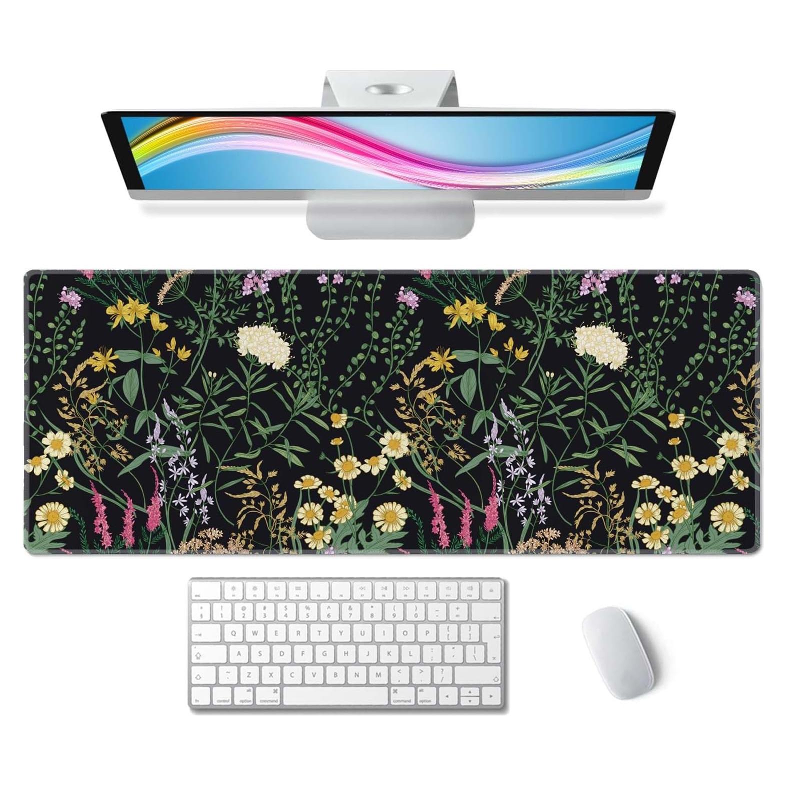 Alfombrilla de Ratón Wasica KUN-XLPAD-8060 Floral Grande 800x300mm