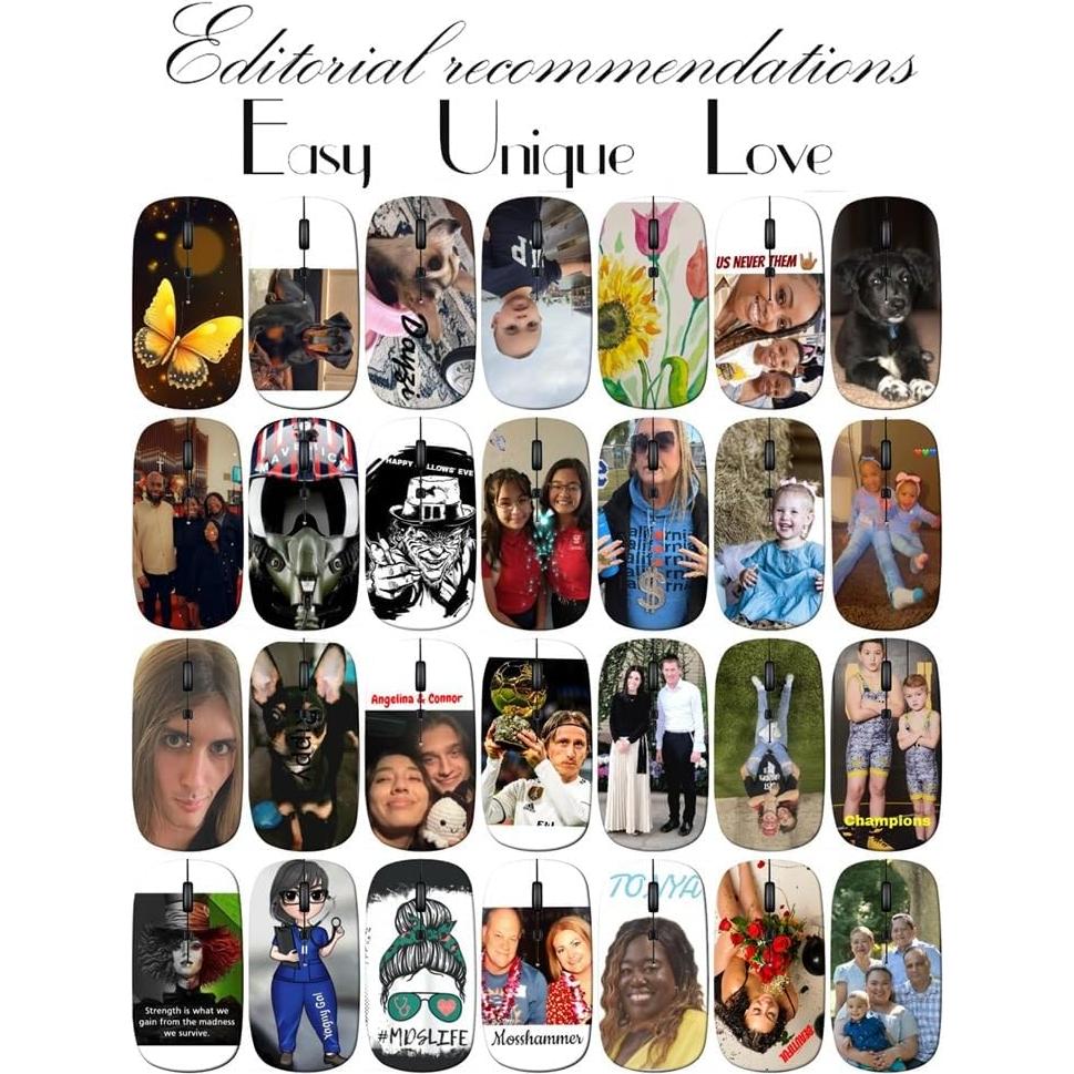 Mouse Inalámbrico Maizi Floral Vintage para Mac 2.4GHz