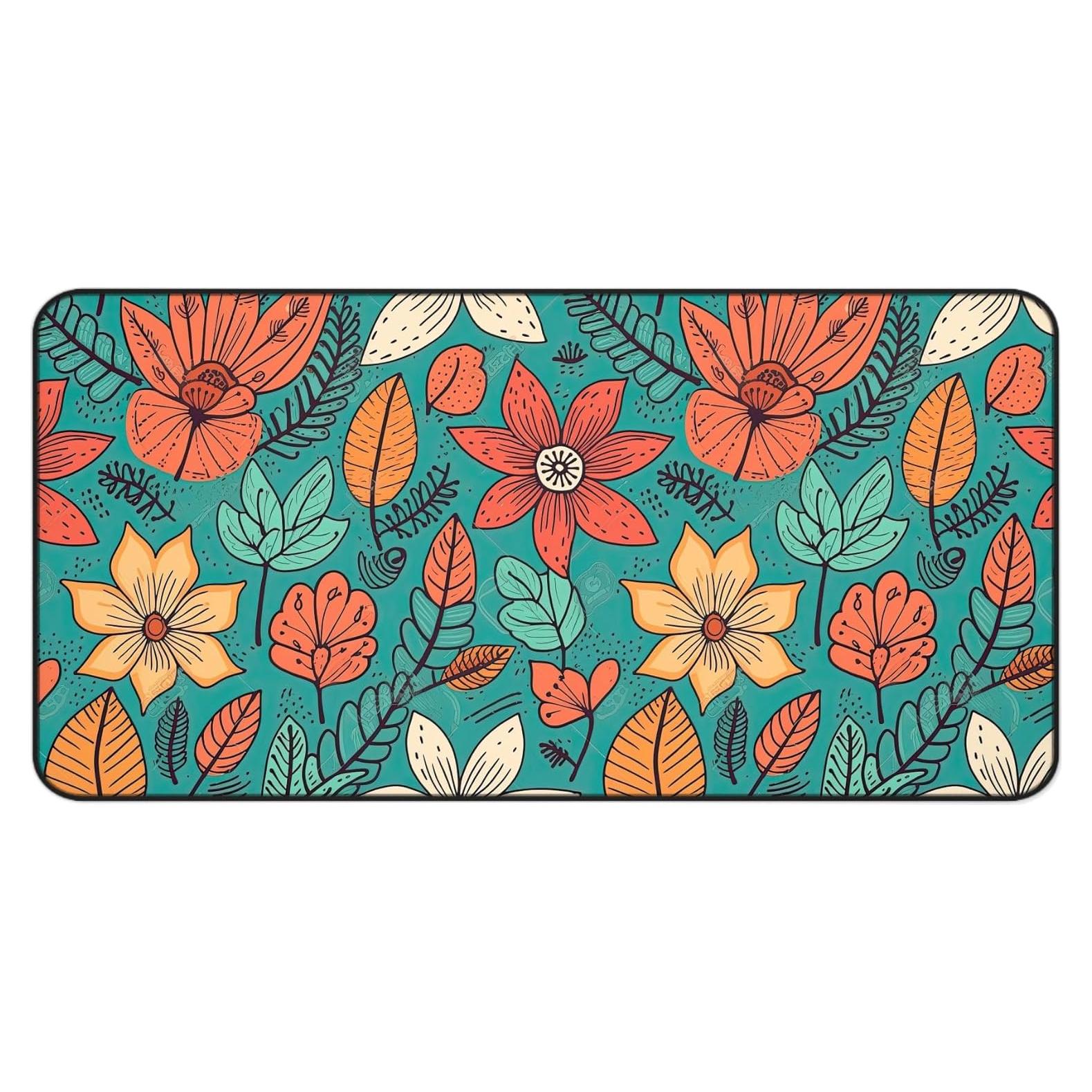 Alfombrilla de Escritorio Floral Retro Genérico 30.5x45.7cm