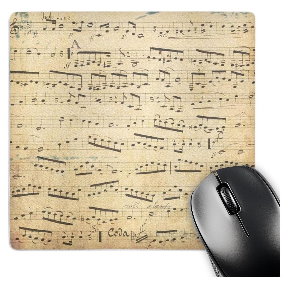 Alfombrilla de Ratón 3dRose Cuadrada Notas Musicales 20.32cm