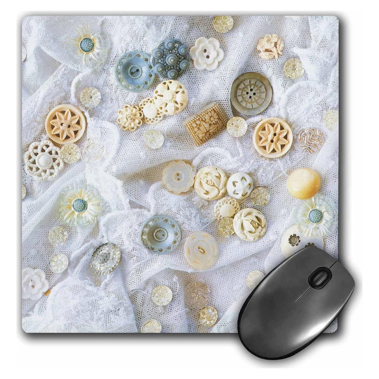 Alfombrilla de Ratón 3dRose Vintage Encaje 20.32x20.32cm