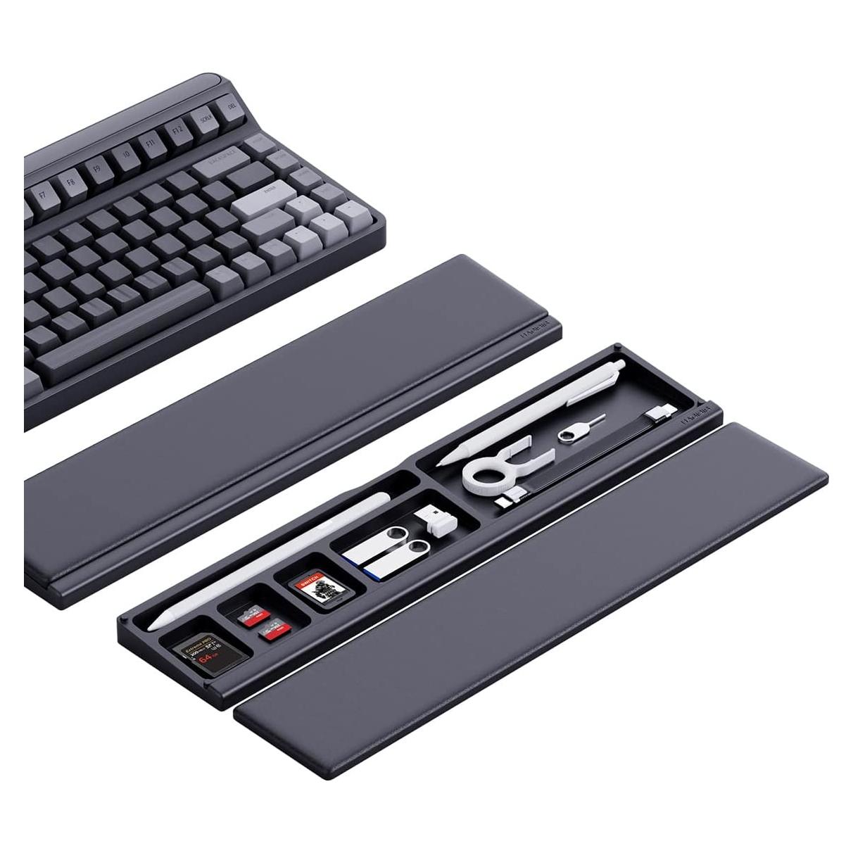 Soporte Reposamuñecas Ergonómico Hagibis Negro 35.5x7.9cm