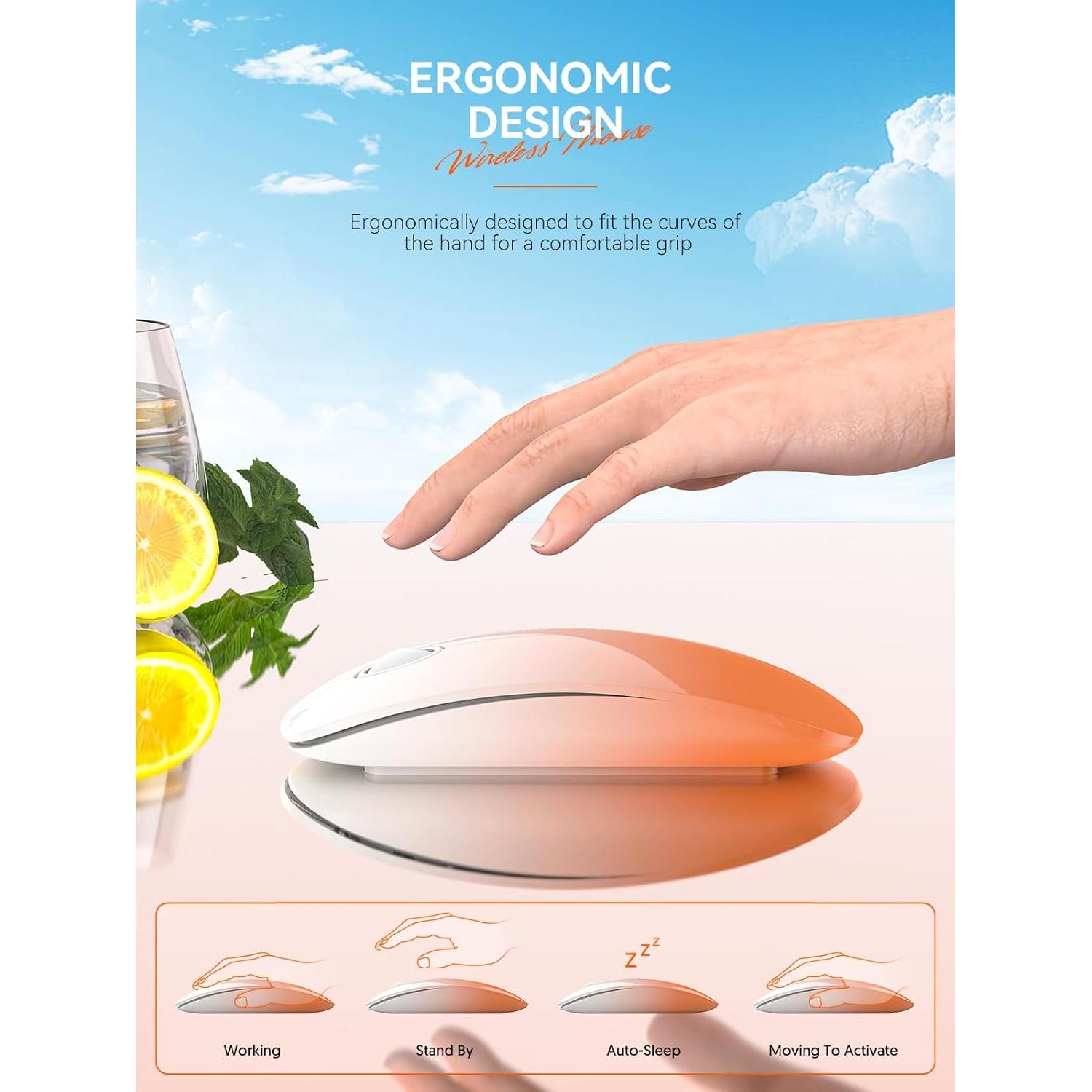 Ratón Inalámbrico RAPIQUE R306 Naranja Degradado 1600 DPI