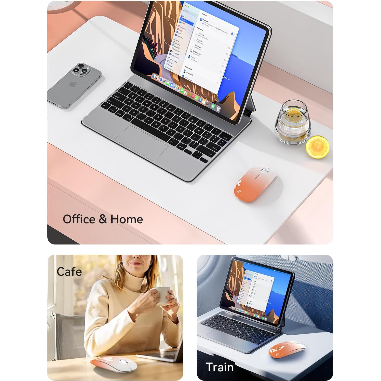 Ratón Inalámbrico RAPIQUE R306 Naranja Degradado 1600 DPI