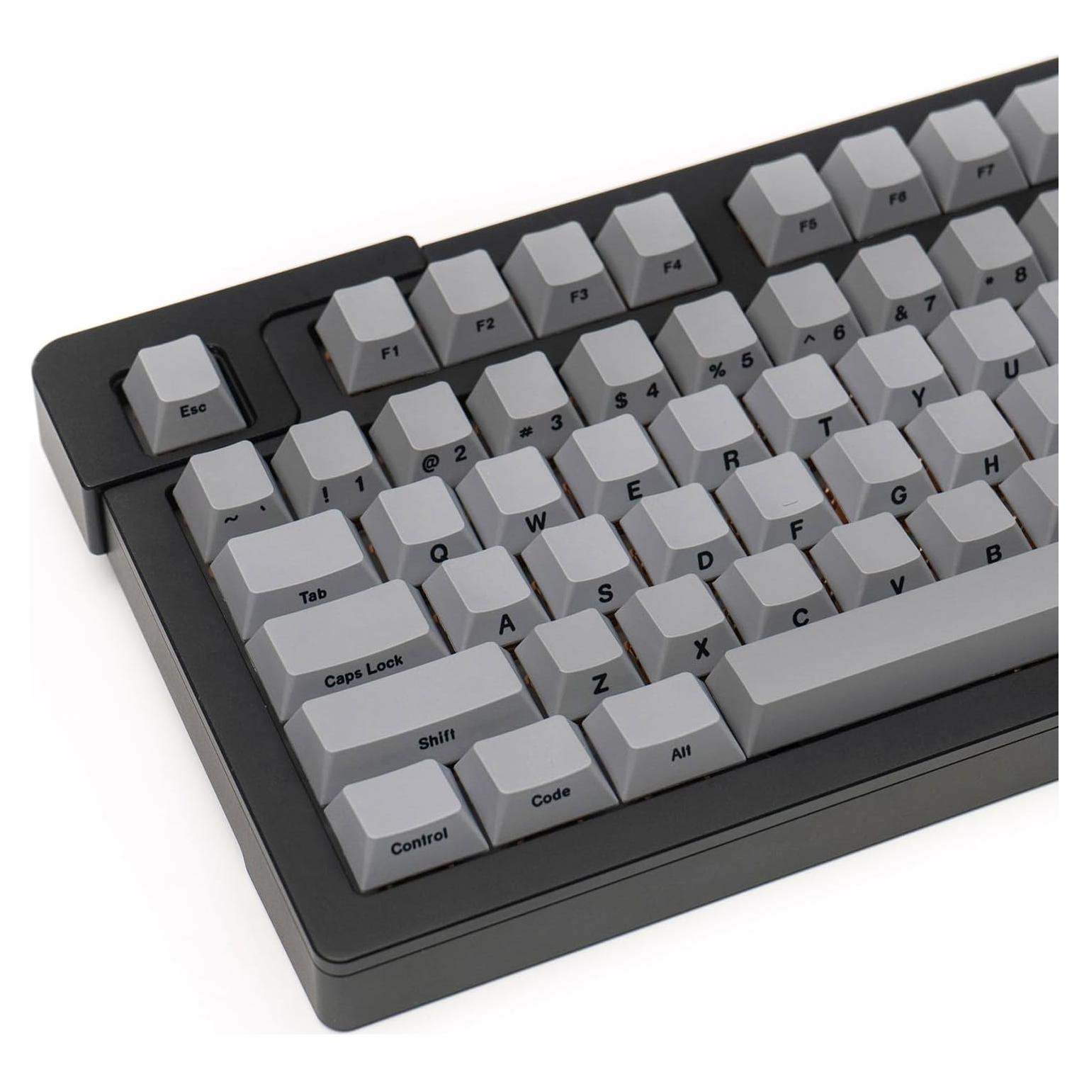 Juego de Teclas Grises PBT Mintcaps 107 Teclas para Mecánicos
