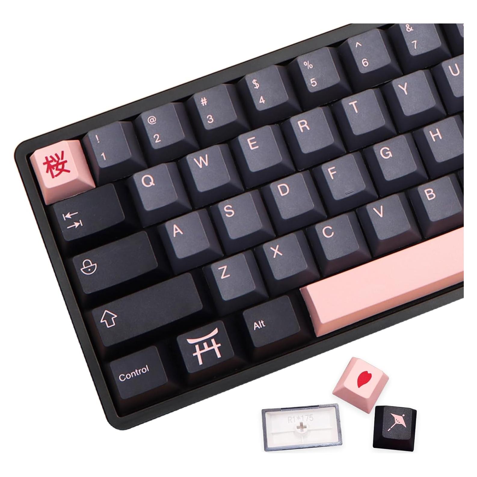 Set de Teclas Noche Sakura Molgria PBT 136 Teclas para Teclado