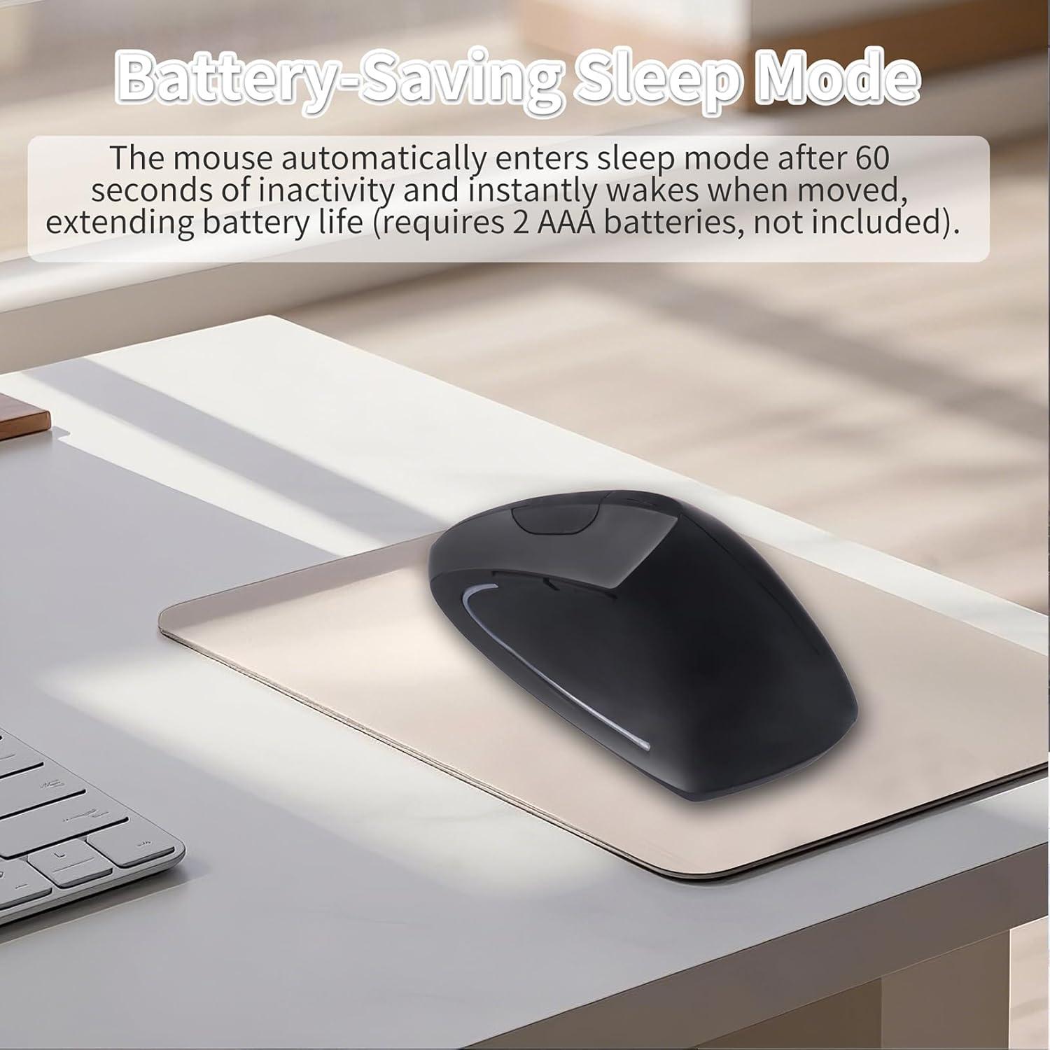 Ratón Vertical Ergonómico Inalámbrico KUYHRF USB C, 138.9g