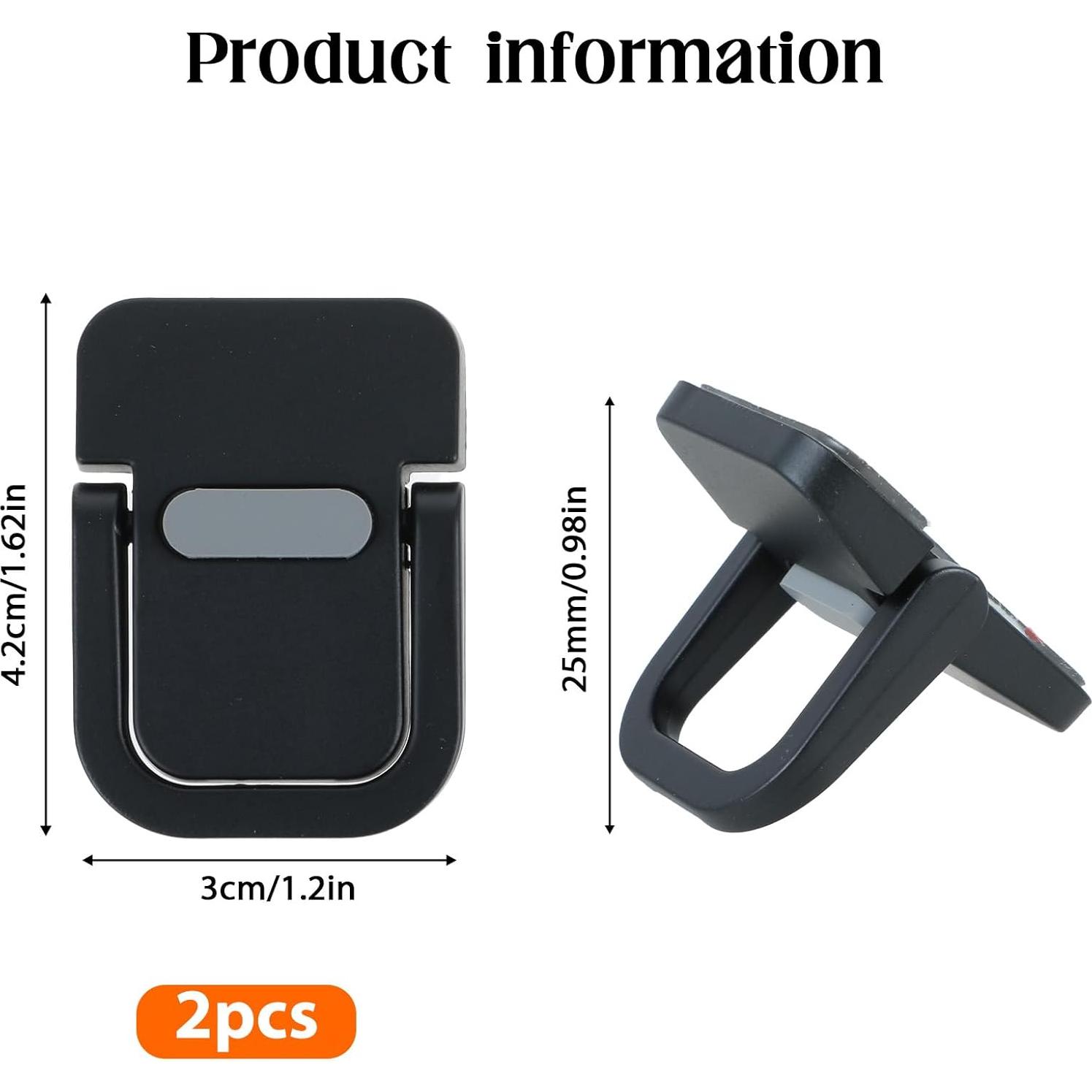 Soporte Mini Autoadhesivo para Laptop AHQiZFX - 2 Piezas Negro