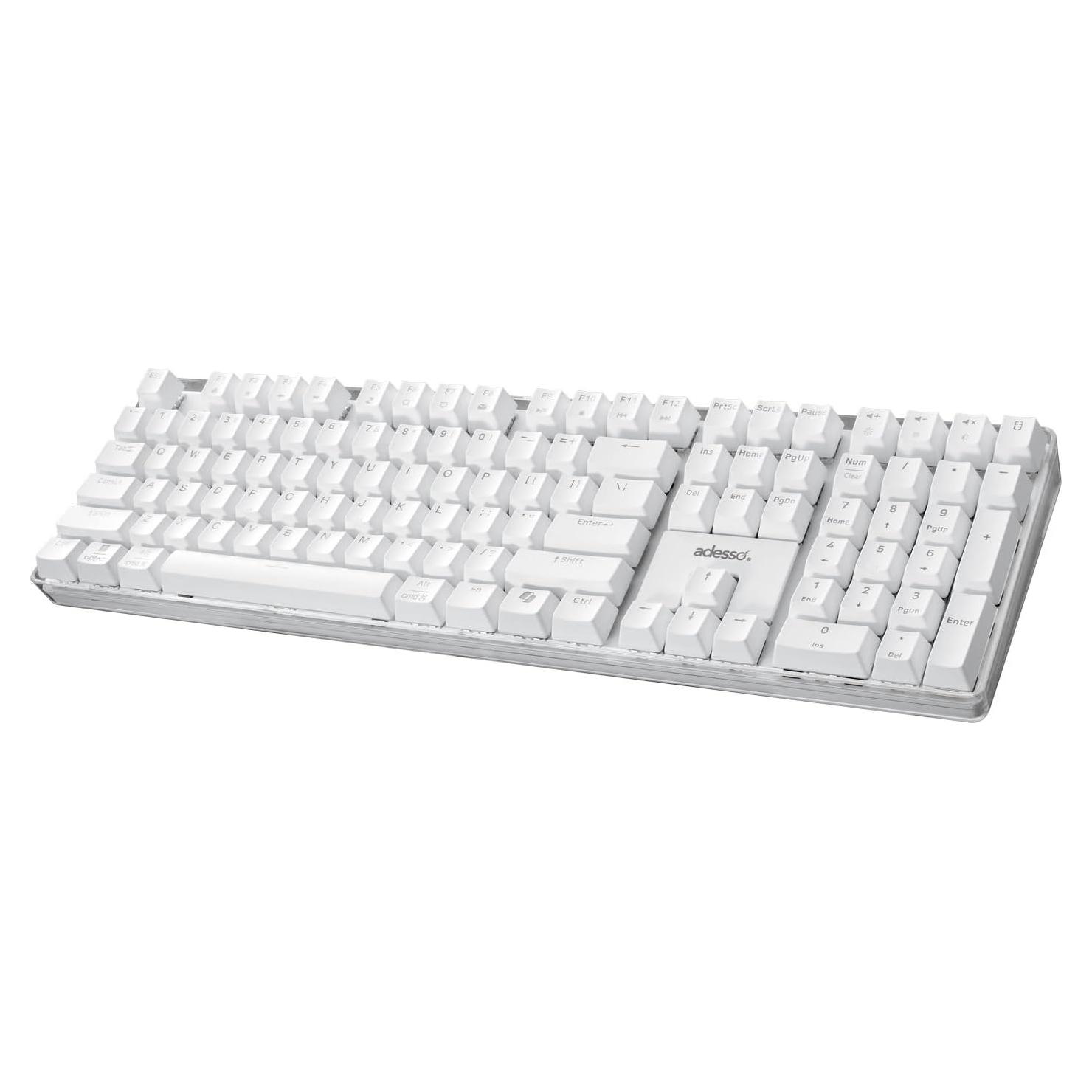 Teclado Mecánico Adesso EasyTouch 680UW - Interruptor Marrón, Blanco