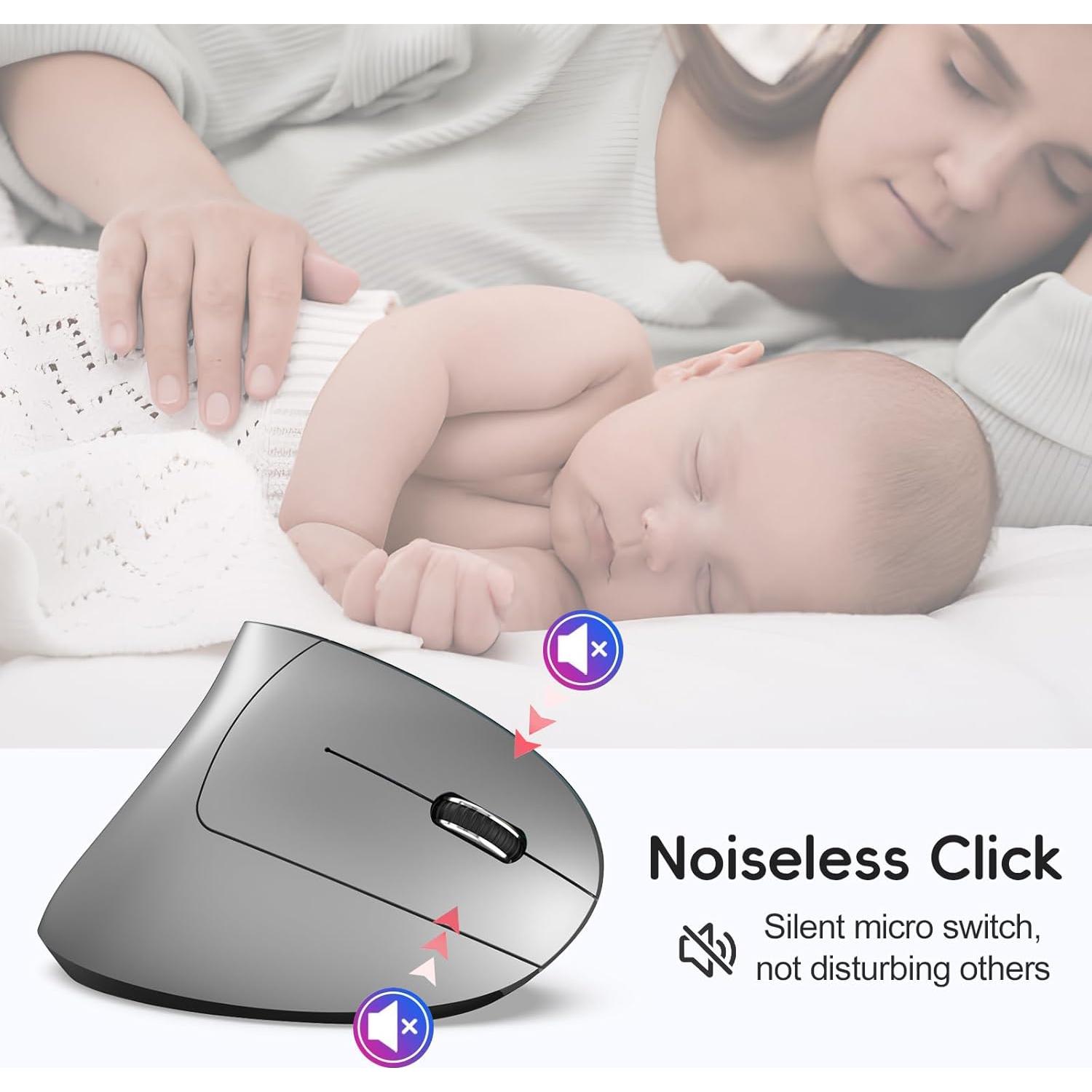 Ratón Vertical Ergonómico Attoe T22 Inalámbrico 600mAh 2400 DPI