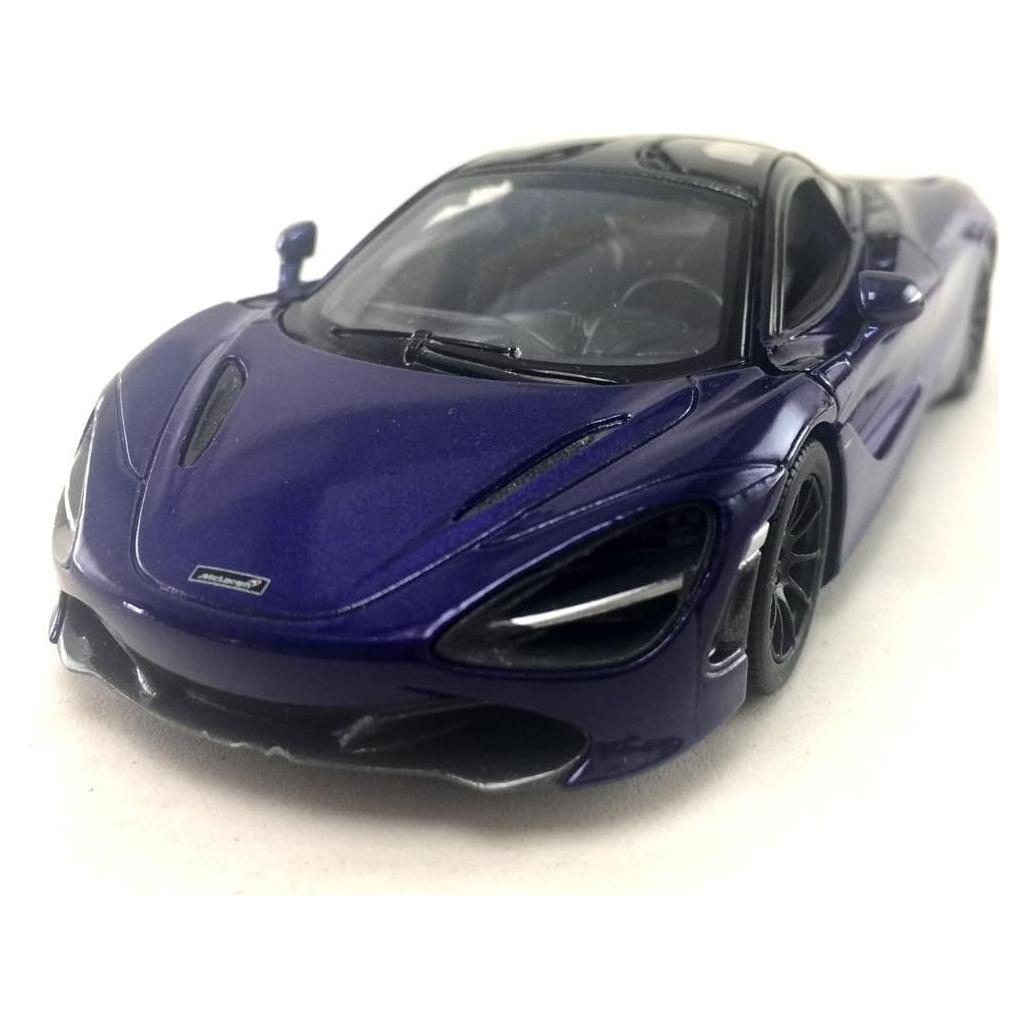 Modelo McLaren 720S Kinsmart 1:36 Metal Púrpura 12.7 cm