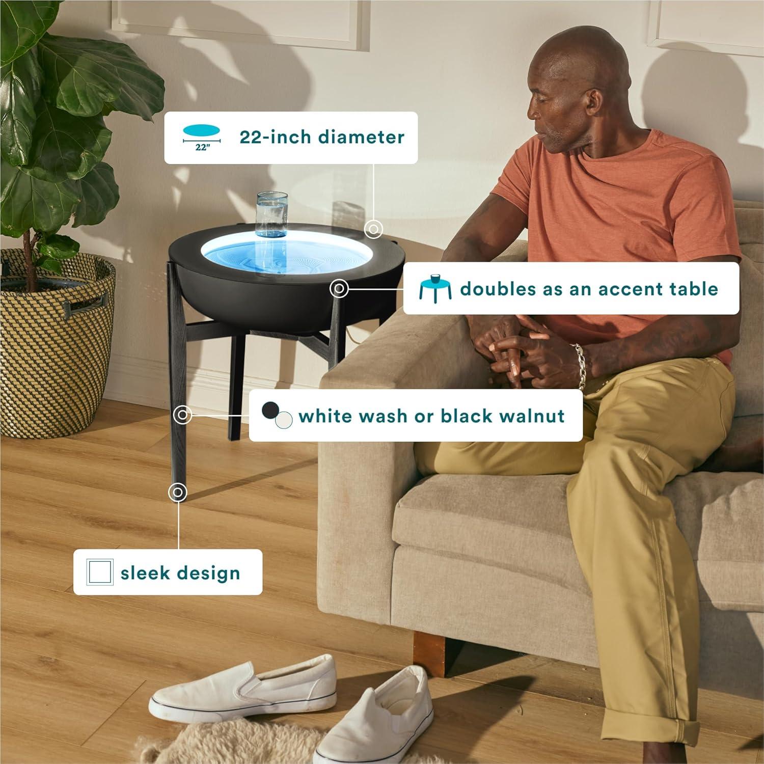 Soporte de Madera Maciza Homedics para Mesa de Arena 53cm Nogal