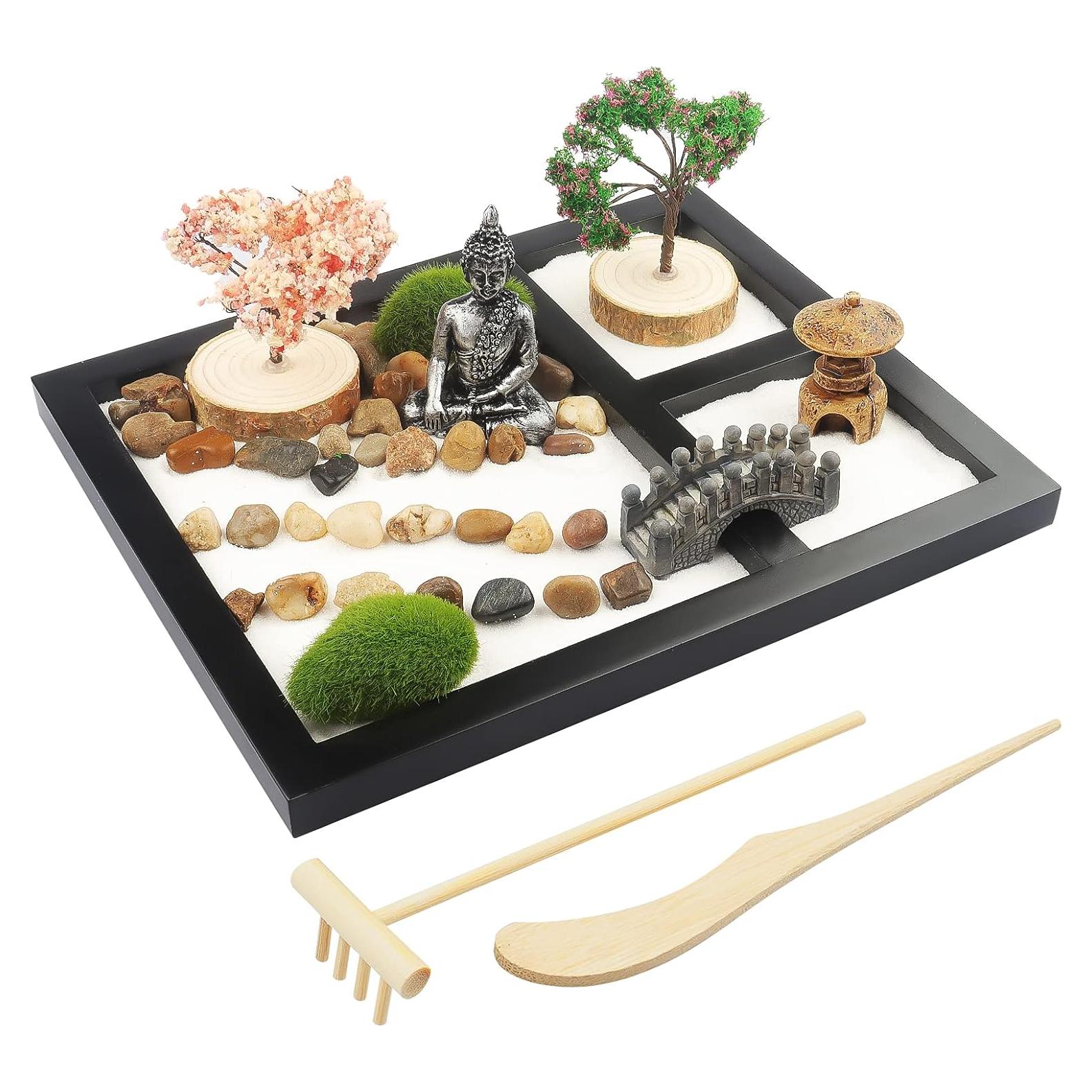 Jardín Zen Japonés de Escritorio Zen Garden Melonva 22.86x17.78cm