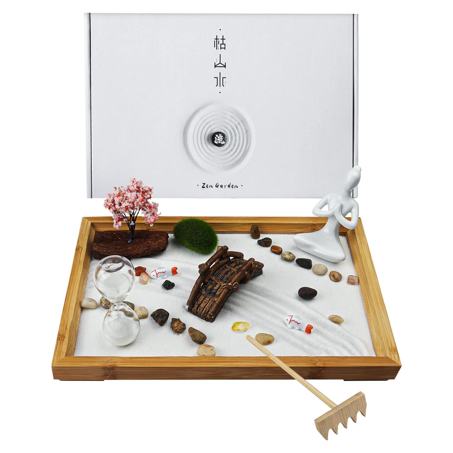 Jardín Zen Japonés de Escritorio Life Flows 30.48x20.32 cm