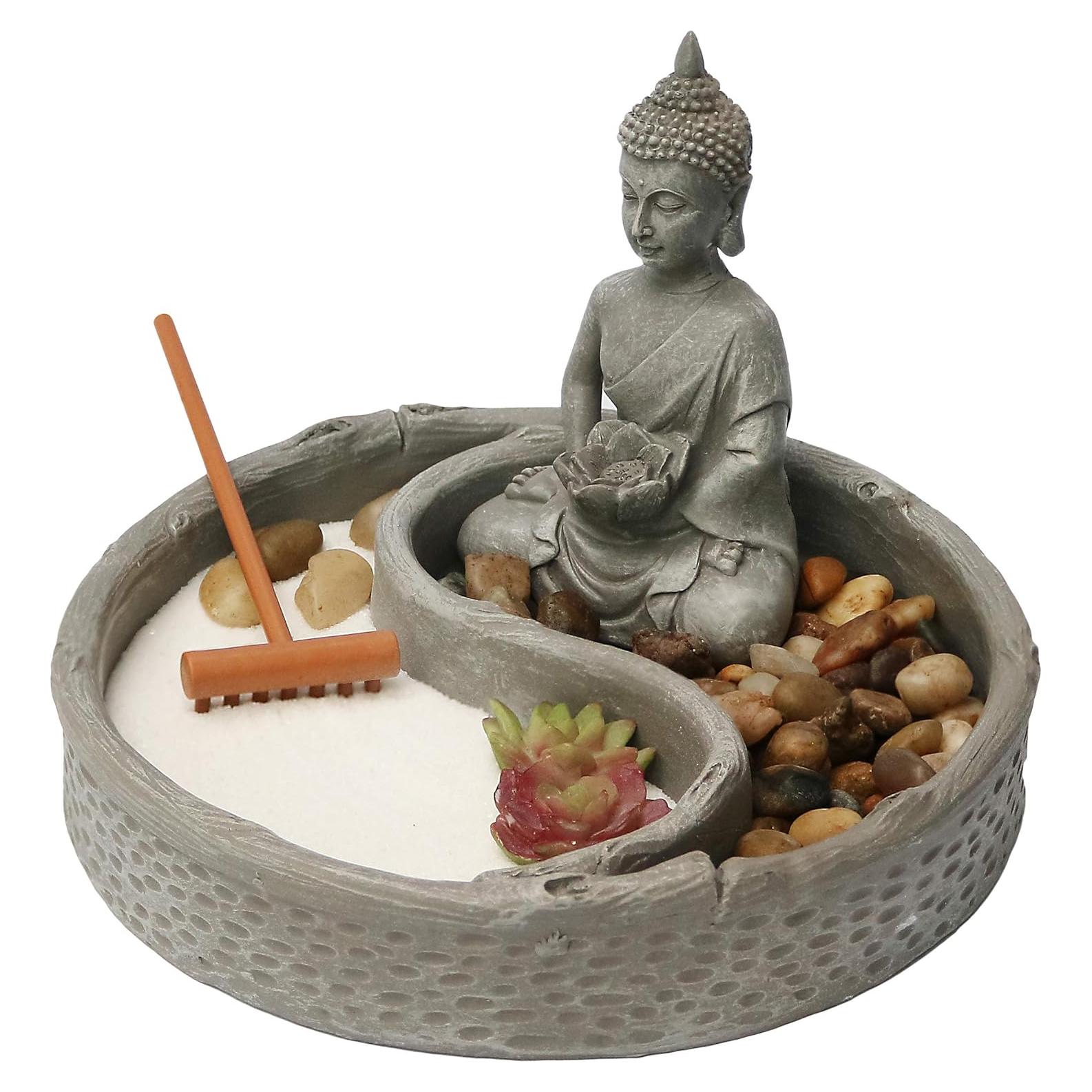 Kit Jardín Zen Mini Nature's Mark para Escritorio 15.24 cm