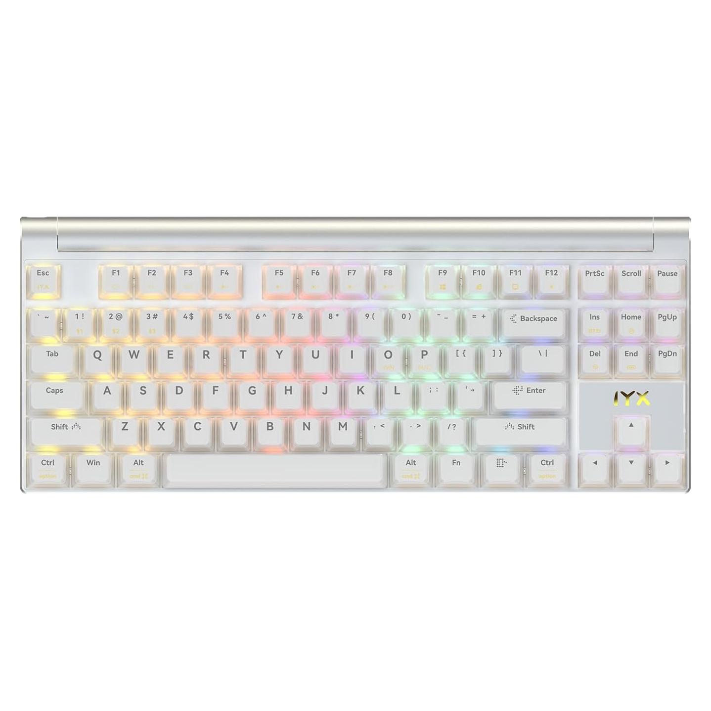 Teclado Mecánico IROK MT87 RGB Inalámbrico 80% TKL Blanco