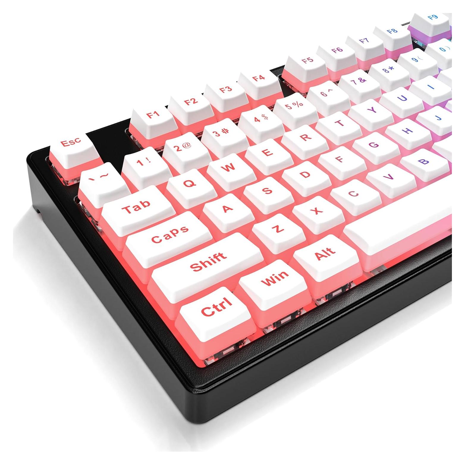 Juego de 132 Teclas Keycaps PBT SEUNKWANG Blanco Compatible