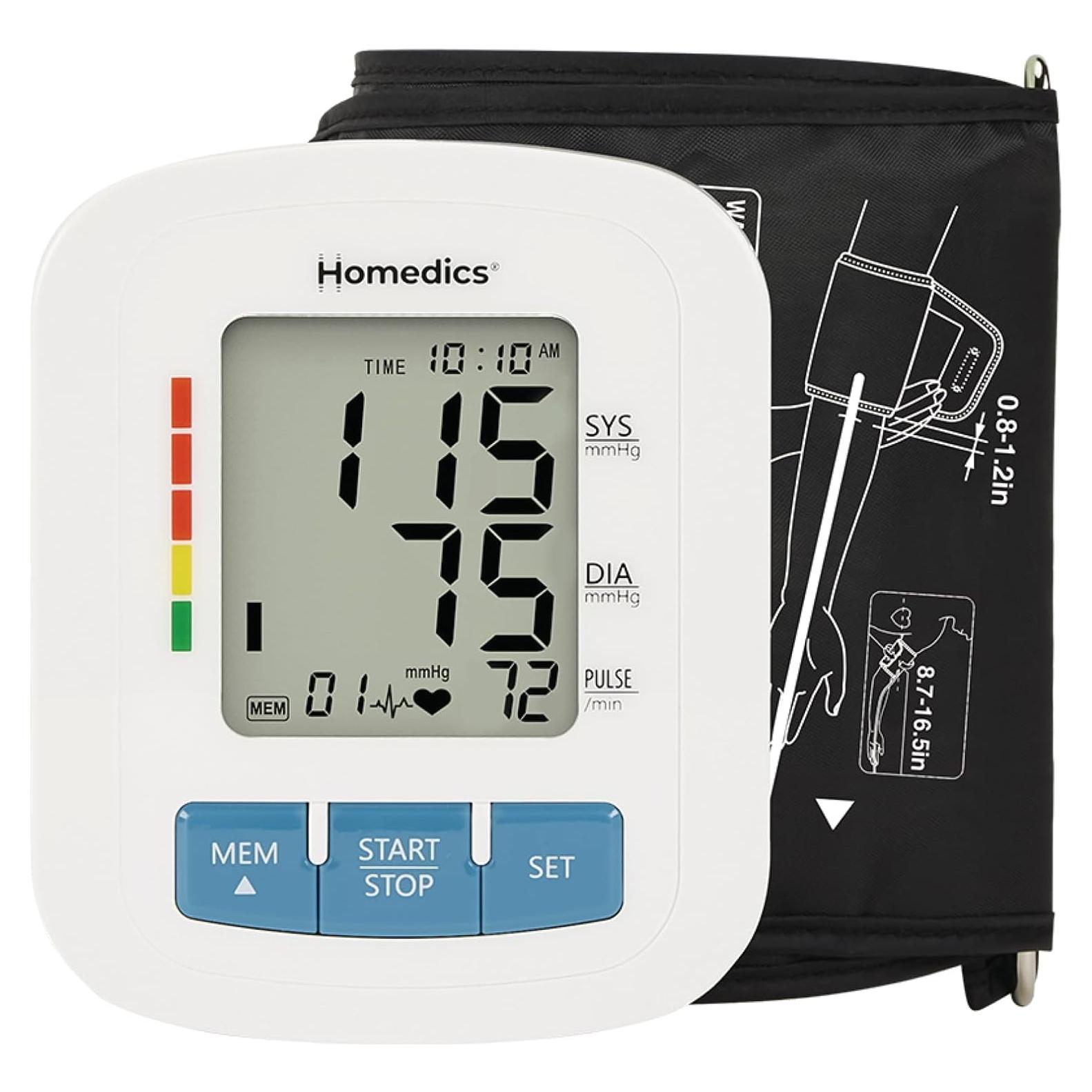 Monitor de Presión Arterial Homedics BPA-800-WT, Un Solo Toque