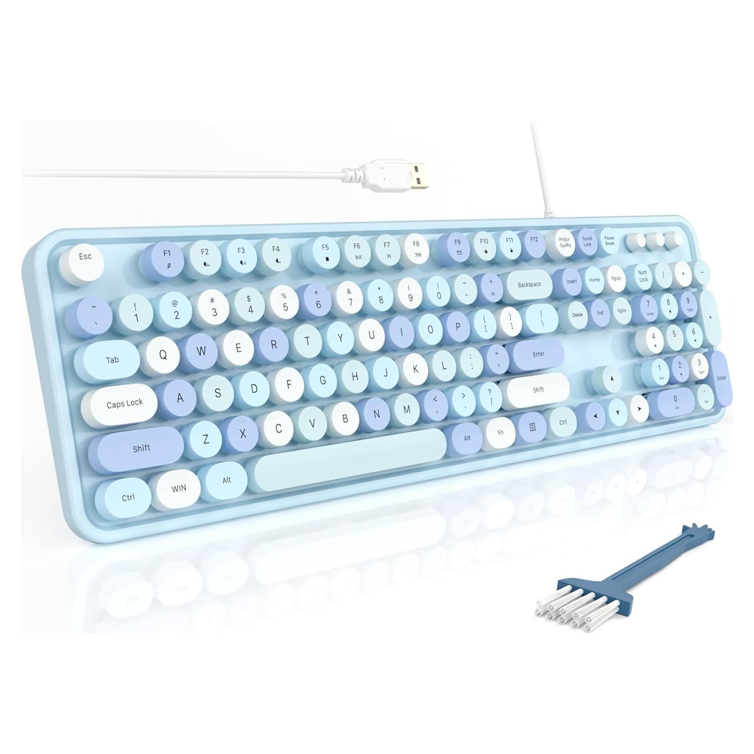 Teclado con Cable MOFII Retro Colorido para PC y Laptop