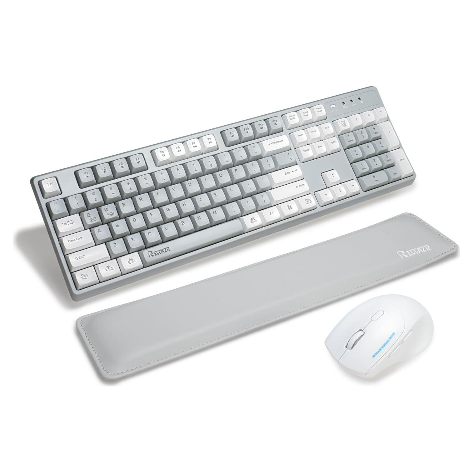 Combo Teclado y Ratón Inalámbrico RECCAZR con Reposamuñecas