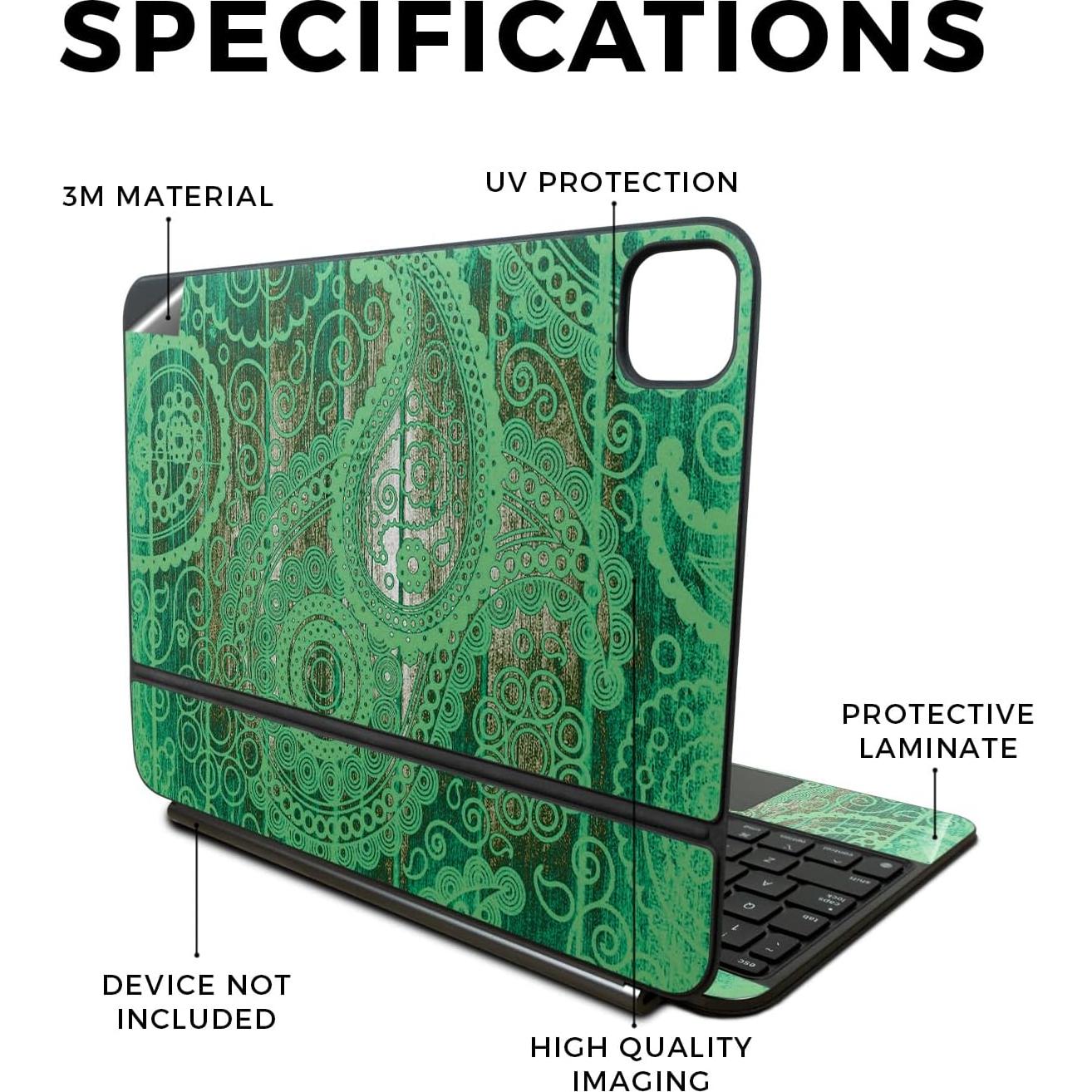 Funda Vinilo Protectora MightySkins para Apple Magic Keyboard 11" 2024 - Paisley Vintage