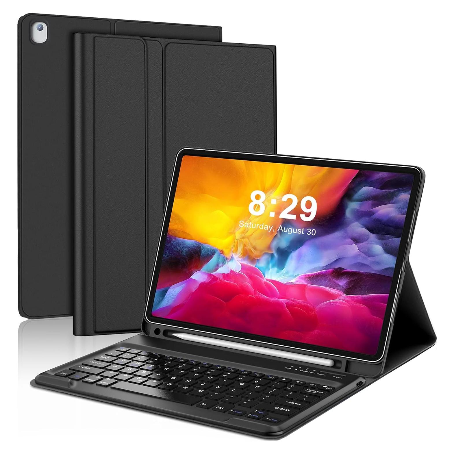 Funda Teclado Bluetooth AMOUOGOEY para iPad Pro 12.9" 1ª/2ª Gen