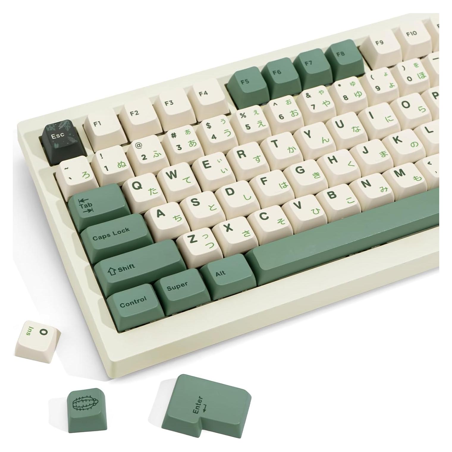 Juego de Teclas MDA JOLINTAL 130 Teclas PBT Japonesas Verdes