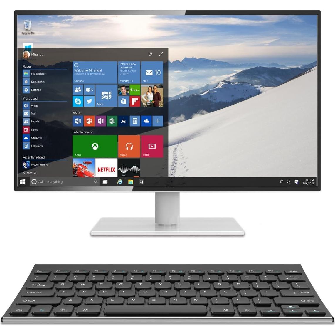 Teclado Inalámbrico Arteck 2.4G Acero Inoxidable Ultra Delgado