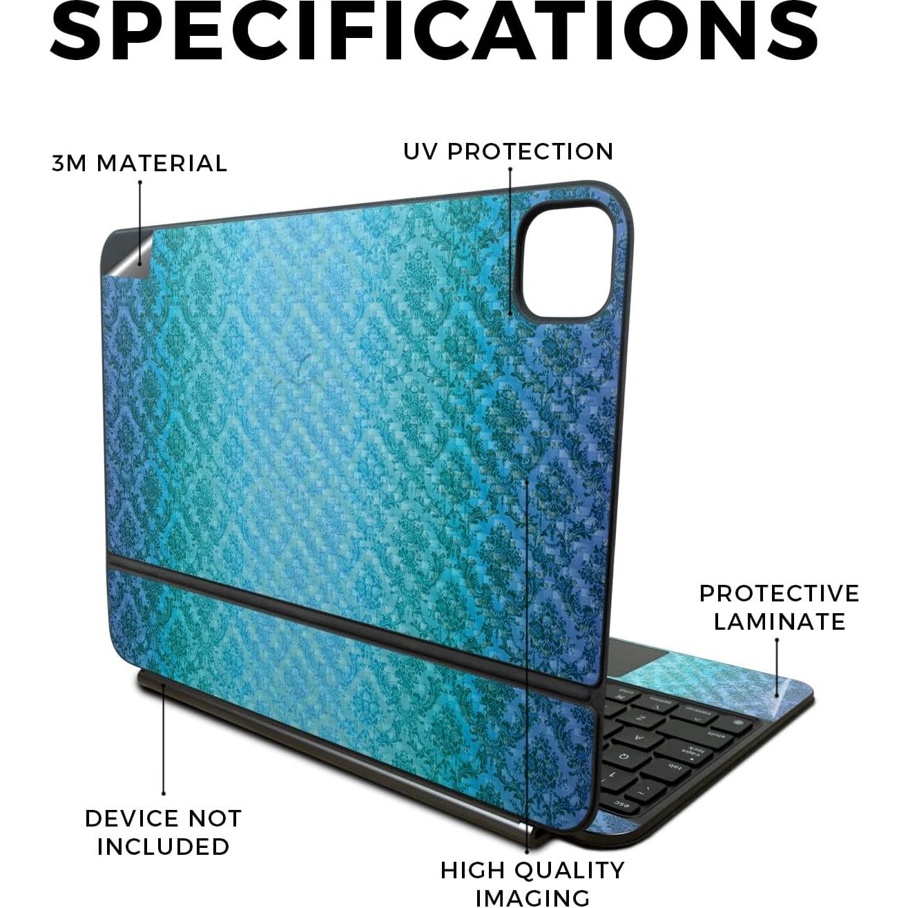 Piel de fibra de carbono MightySkins para Apple Magic Keyboard 11" 2024 - Azul Vintage