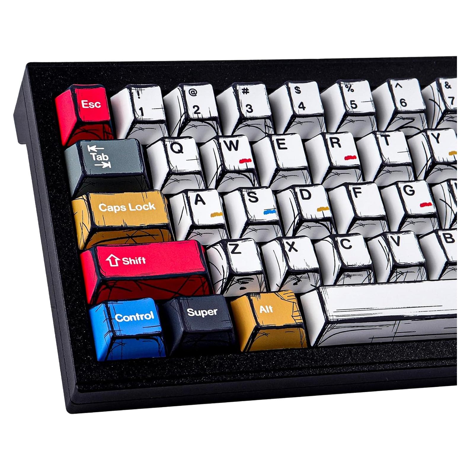 Conjunto de Teclas PBT JOMKIZ Manga Japonesa 131 Teclas