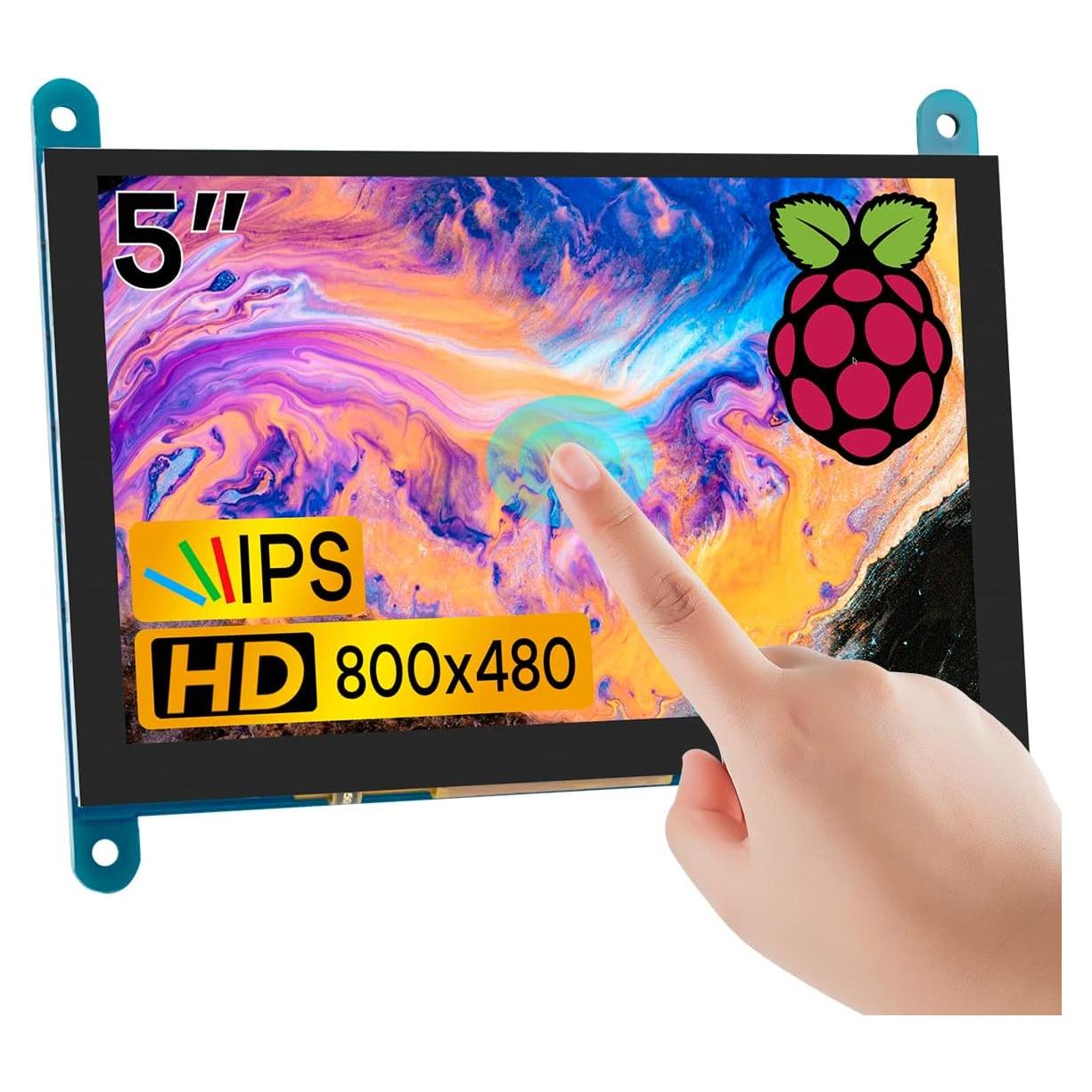 Pantalla Táctil LCD IPS 12.7 cm 800x480 HDMI para Raspberry Pi
