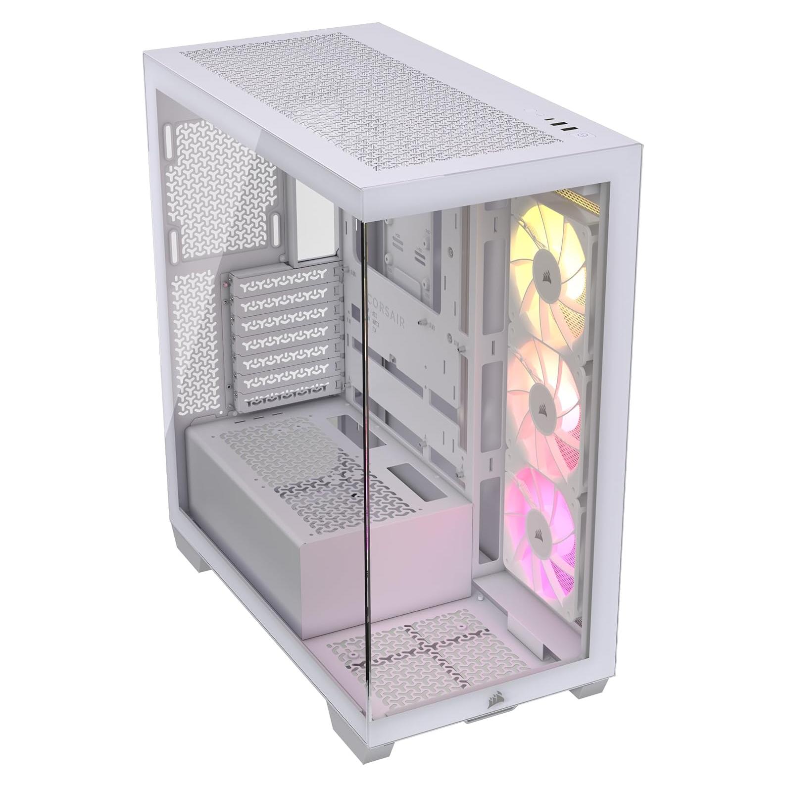 Caja de PC Corsair 3500X ARGB Mid-Tower ATX - Vidrio Templado - 3 Ventiladores Incluidos - Blanco