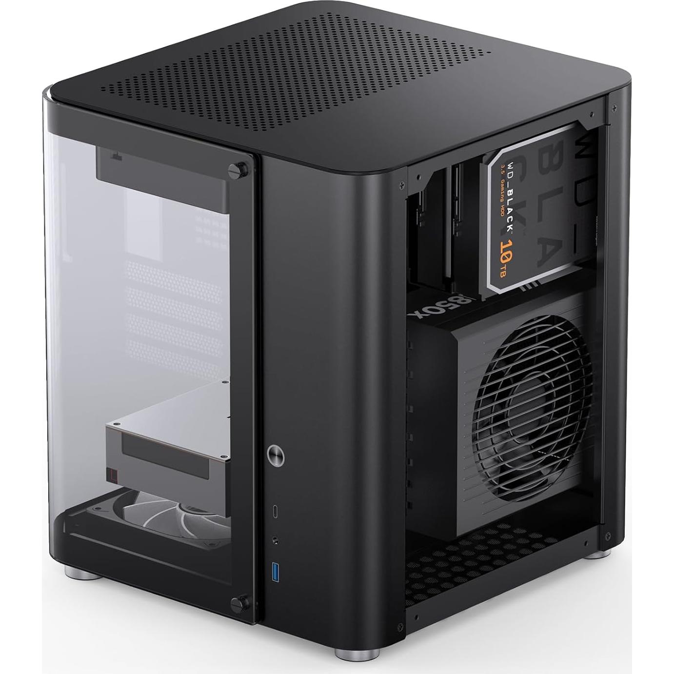 Caja de Computadora JONSBO TK-1 Negro Micro ATX Vidrio Curvado