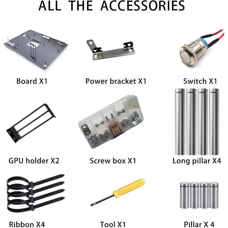Estante Apilable DALAIBUKESI para PC - Chasis Modular ATX/ITX