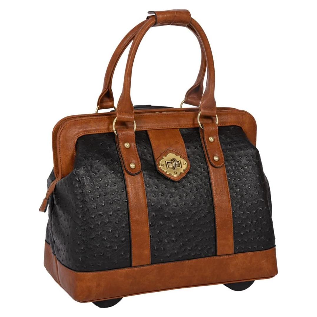 Bolsa de Laptop Rodante JKM & Company para Mujeres - Negro