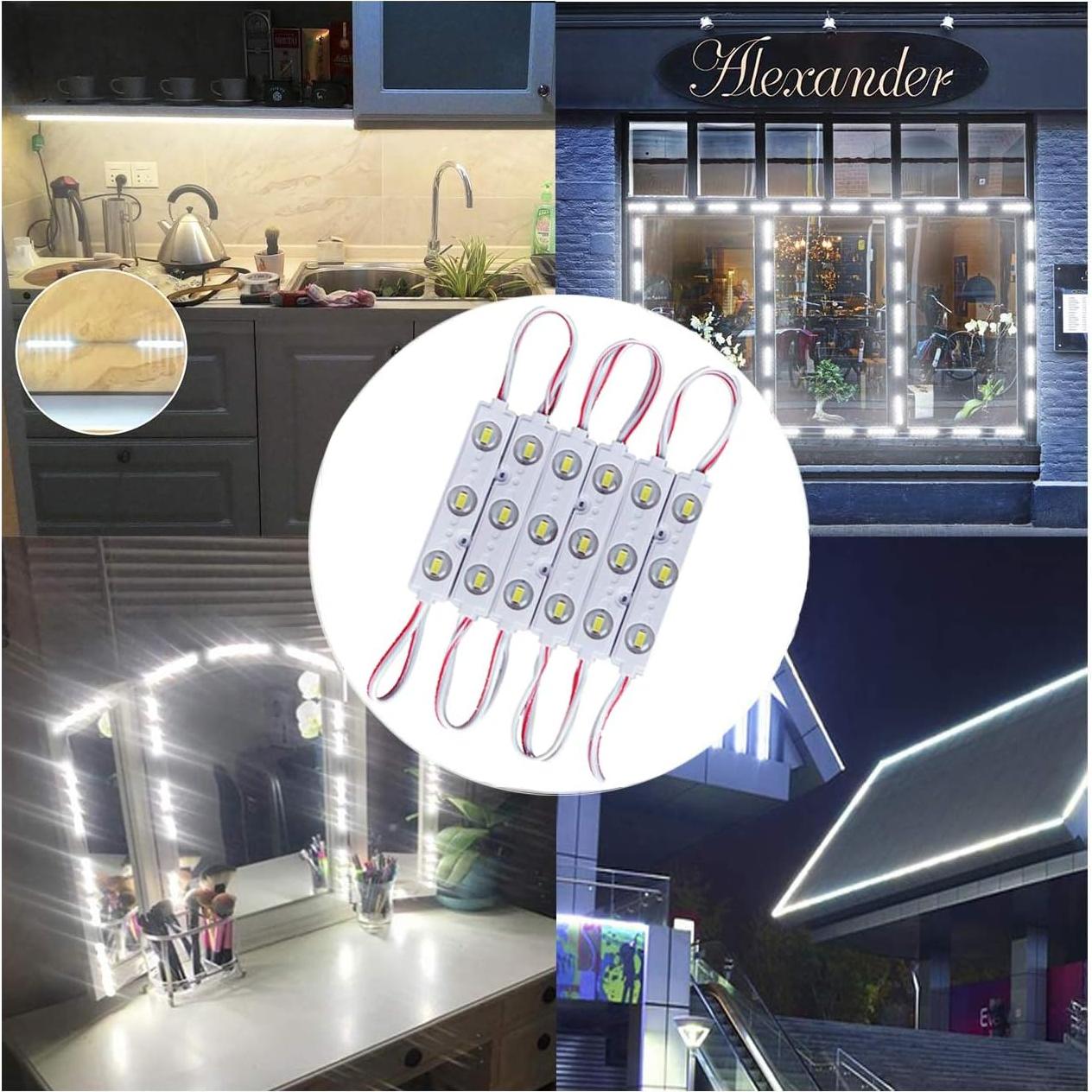 Módulo LED 20pcs 5730 SMD Blanco IP65 3-LED 19.2W